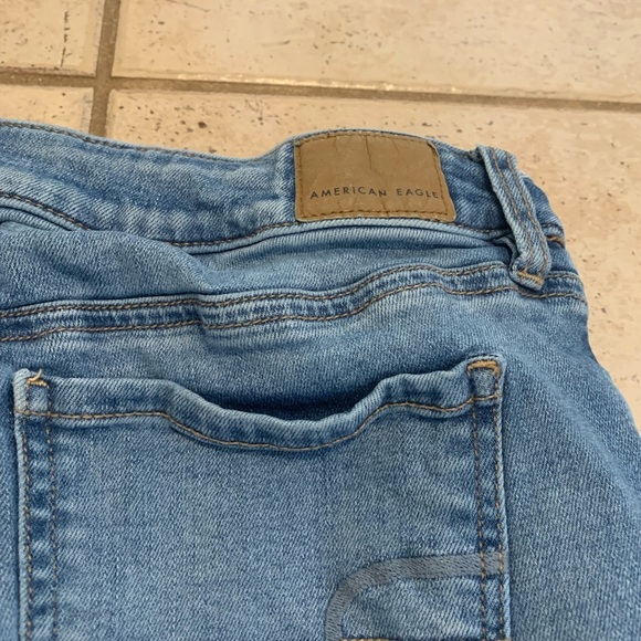American Eagle Outfitters Super Stretch Skinny Jeans, Raw Hem, Size 8 Regular - Picture 3 of 8